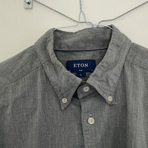 Eton Men's Charcoal Button Down Shirt